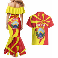 Macedonia National Day Couples Matching Mermaid Dress and Hawaiian Shirt Makedonija Flag Curves Style