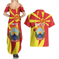 Macedonia National Day Couples Matching Summer Maxi Dress and Hawaiian Shirt Makedonija Flag Curves Style