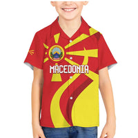 Macedonia National Day Family Matching Mermaid Dress and Hawaiian Shirt Makedonija Flag Curves Style