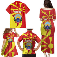 Macedonia National Day Family Matching Puletasi and Hawaiian Shirt Makedonija Flag Curves Style