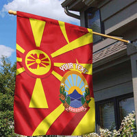 Macedonia National Day Garden Flag Makedonija Flag Curves Style