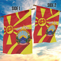 Macedonia National Day Garden Flag Makedonija Flag Curves Style