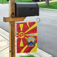 Macedonia National Day Garden Flag Makedonija Flag Curves Style