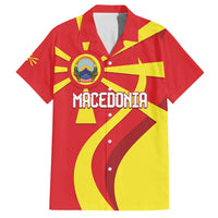 Macedonia National Day Hawaiian Shirt Makedonija Flag Curves Style