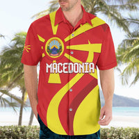Macedonia National Day Hawaiian Shirt Makedonija Flag Curves Style