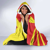 Macedonia National Day Hooded Blanket Makedonija Flag Curves Style