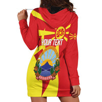 Macedonia National Day Hoodie Dress Makedonija Flag Curves Style