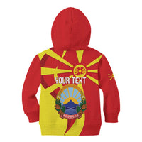 Macedonia National Day Kid Hoodie Makedonija Flag Curves Style