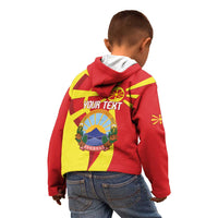 Macedonia National Day Kid Hoodie Makedonija Flag Curves Style