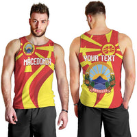 Macedonia National Day Men Tank Top Makedonija Flag Curves Style