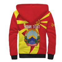 Macedonia National Day Sherpa Hoodie Makedonija Flag Curves Style