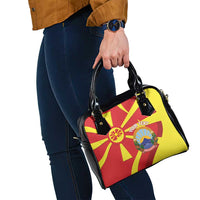Macedonia National Day Shoulder Handbag Makedonija Flag Curves Style