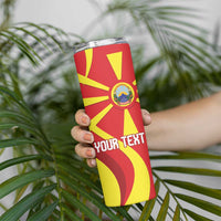 Macedonia National Day Skinny Tumbler Makedonija Flag Curves Style