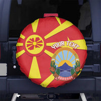 Macedonia National Day Spare Tire Cover Makedonija Flag Curves Style