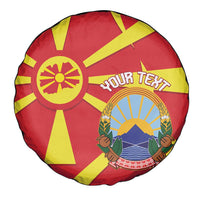 Macedonia National Day Spare Tire Cover Makedonija Flag Curves Style