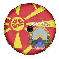 Macedonia National Day Spare Tire Cover Makedonija Flag Curves Style
