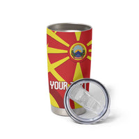 Macedonia National Day Tumbler Cup Makedonija Flag Curves Style
