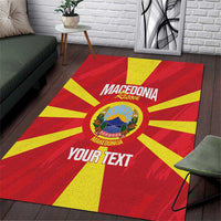 Custom Macedonia Football Area Rug Risovi Napred Makedonija