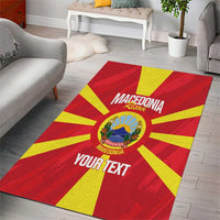Custom Macedonia Football Area Rug Risovi Napred Makedonija