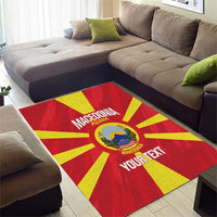Custom Macedonia Football Area Rug Risovi Napred Makedonija