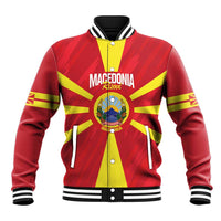 Custom Macedonia Football Baseball Jacket Risovi Napred Makedonija