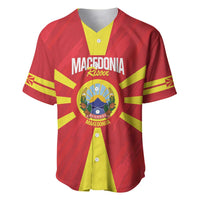 Custom Macedonia Football Baseball Jersey Risovi Napred Makedonija