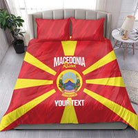 Custom Macedonia Football Bedding Set Risovi Napred Makedonija