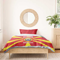 Custom Macedonia Football Bedding Set Risovi Napred Makedonija