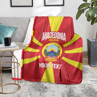 Custom Macedonia Football Blanket Risovi Napred Makedonija