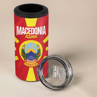 Custom Macedonia Football 4 in 1 Can Cooler Tumbler Risovi Napred Makedonija