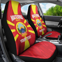 Custom Macedonia Football Car Seat Cover Risovi Napred Makedonija
