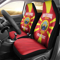 Custom Macedonia Football Car Seat Cover Risovi Napred Makedonija