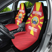 Custom Macedonia Football Car Seat Cover Risovi Napred Makedonija