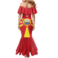 Custom Macedonia Football Family Matching Mermaid Dress and Hawaiian Shirt Risovi Napred Makedonija