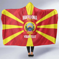 Custom Macedonia Football Hooded Blanket Risovi Napred Makedonija