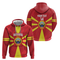 Custom Macedonia Football Hoodie Risovi Napred Makedonija