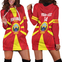 Custom Macedonia Football Hoodie Dress Risovi Napred Makedonija