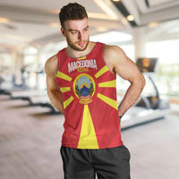 Custom Macedonia Football Men Tank Top Risovi Napred Makedonija