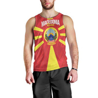 Custom Macedonia Football Men Tank Top Risovi Napred Makedonija