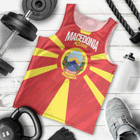 Custom Macedonia Football Men Tank Top Risovi Napred Makedonija