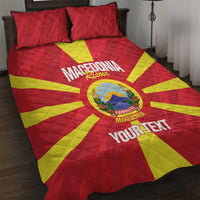 Custom Macedonia Football Quilt Bed Set Risovi Napred Makedonija