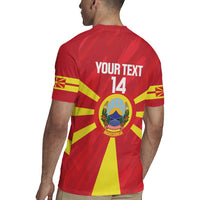 Custom Macedonia Football Rugby Jersey Risovi Napred Makedonija