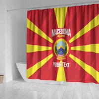 Custom Macedonia Football Shower Curtain Risovi Napred Makedonija