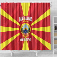 Custom Macedonia Football Shower Curtain Risovi Napred Makedonija