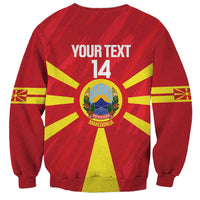 Custom Macedonia Football Sweatshirt Risovi Napred Makedonija
