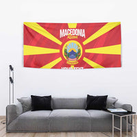 Custom Macedonia Football Tapestry Risovi Napred Makedonija