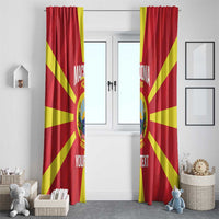 Custom Macedonia Football Window Curtain Risovi Napred Makedonija