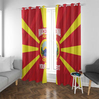 Custom Macedonia Football Window Curtain Risovi Napred Makedonija