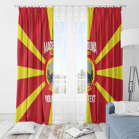 Custom Macedonia Football Window Curtain Risovi Napred Makedonija
