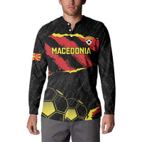 Custom Macedonia Football Button Sweatshirt Go Champions Risovi